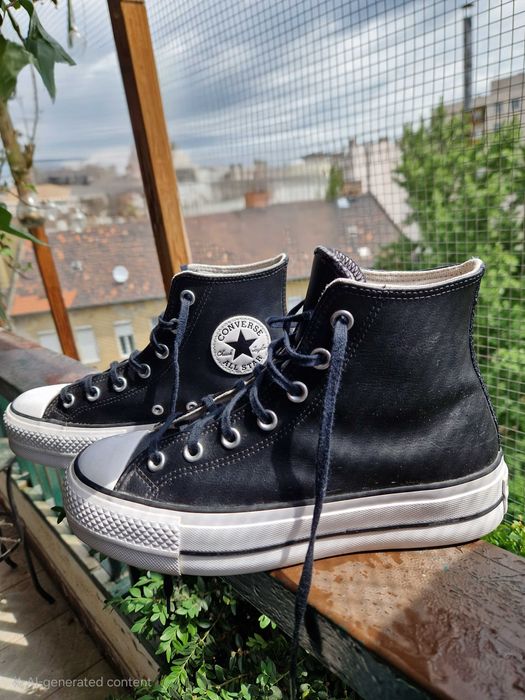 Teniși Piele Converse Chuck Taylor All Star Lift Clean Hi - Negru 38