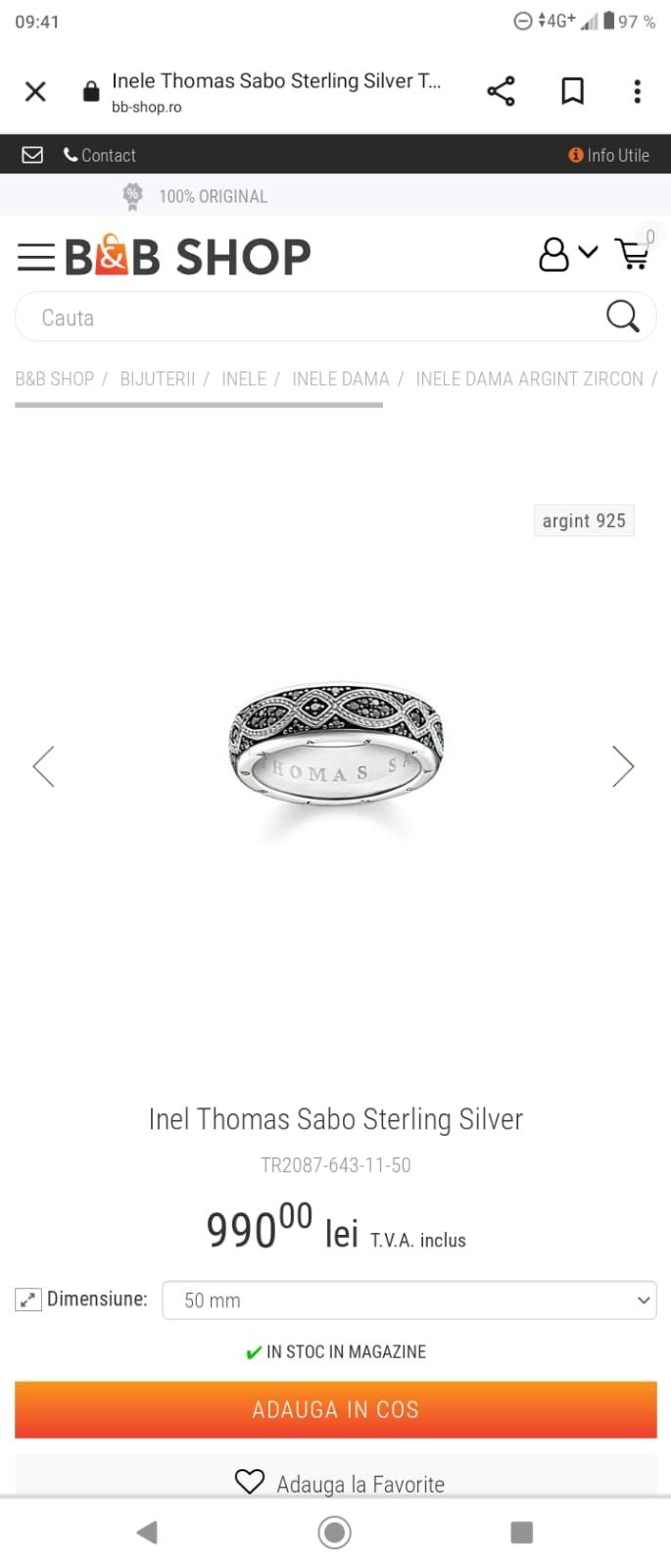 Inel argint Thomas sabo