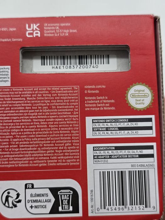 Consola Nintendo Switch 2, Light Blue/Light Red JoyCon+Joc Mario Kart