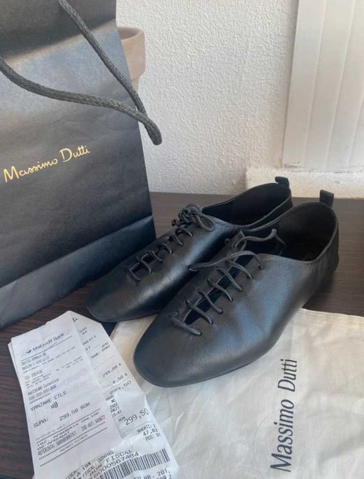 Pantofi de piele Massimo Dutti, DAMA