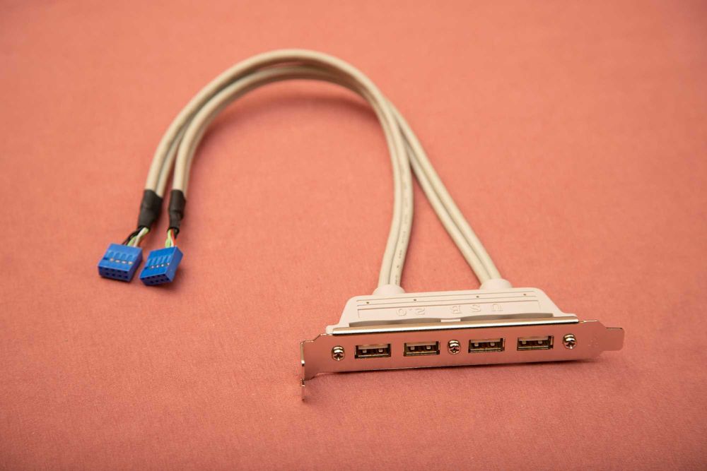 Bracket USB dual 4 port