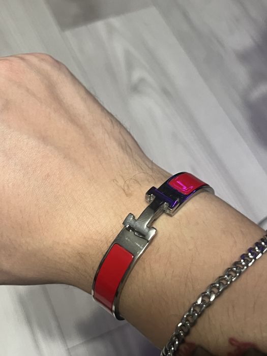 Bratara Hermes Buckle Bracelet Red/Rosu