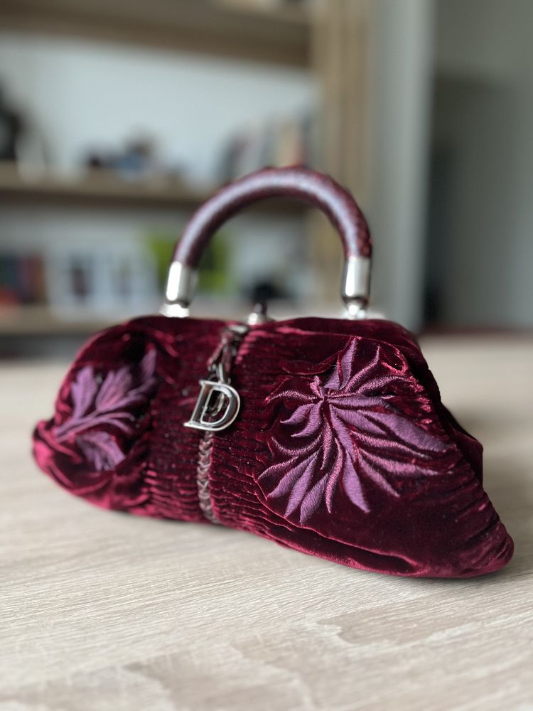 Clutch Christian Dior Burgundy special edition