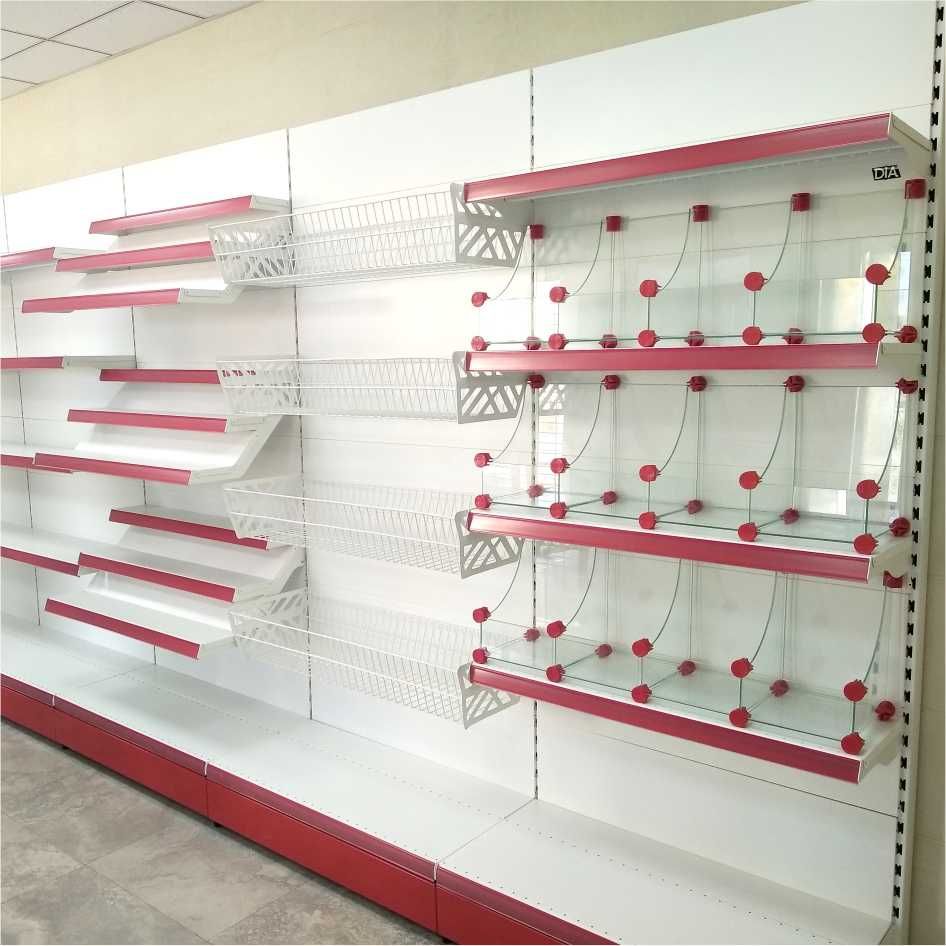 Продается оборудование для магазина, стеллажи, полки из металла