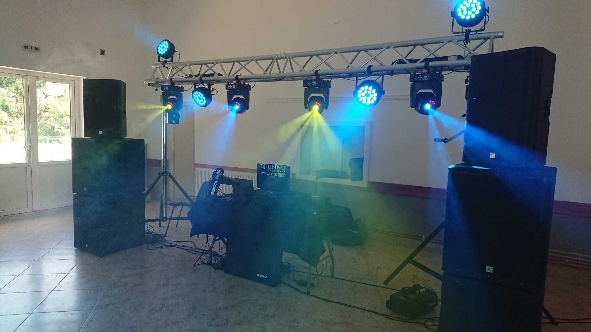 Dj, sonorizare, Schela lumini, gheata carbonica si artificii vulcan