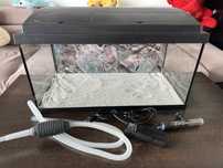 Acvariu 54 litri full echipat, ca nou- lampa solar natur