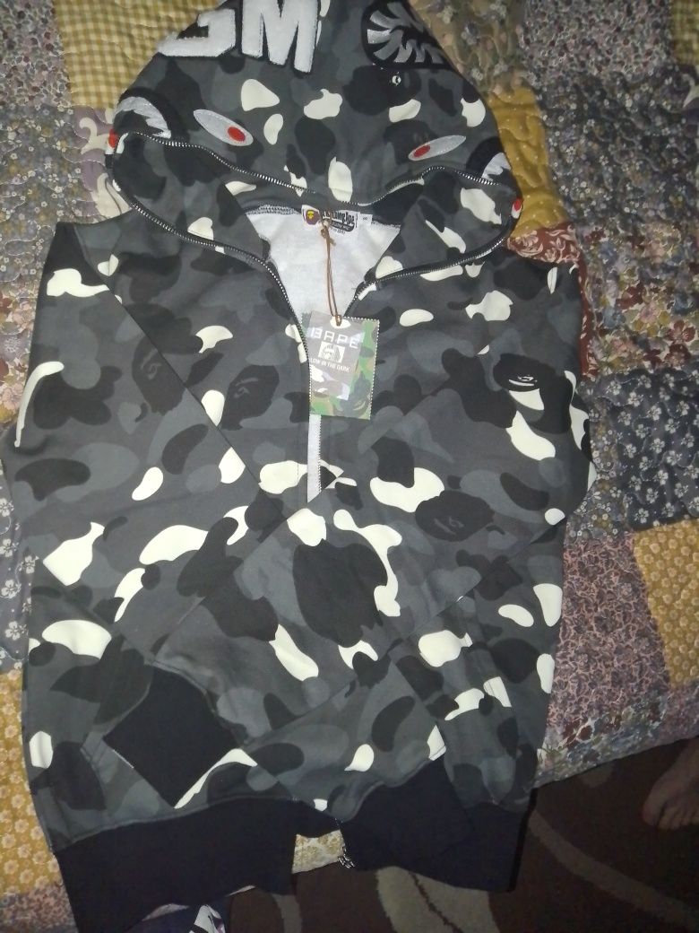 Bape Black Camo Hoodie