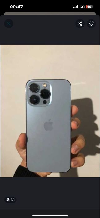 Iphone 13pro 128 tali 75% idyal