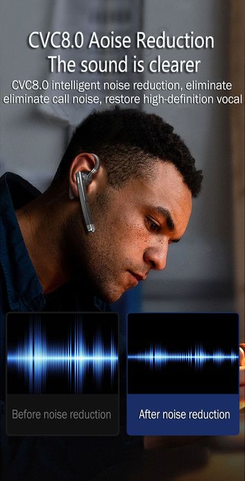 Безжична слушалка с микрифон за шофиране спорт и развлечение