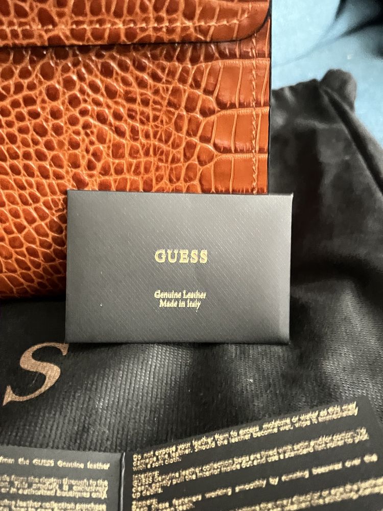 GUESS CRISTINA CROCODILE real leather cognac.100%оригинал,Нова