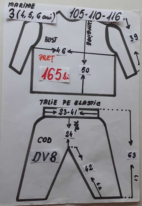Costum Dovlecel pentru copii marimea 3 si 4 ( 4-5-6-7 ani)