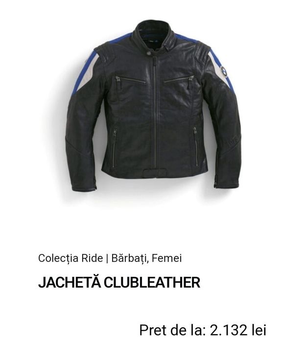 Vând geaca moto piele naturala BMW