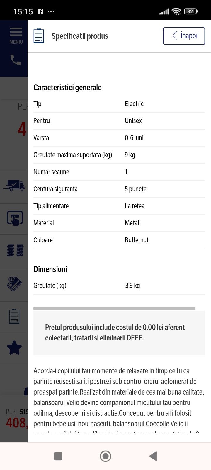 Balansoar bebeluși Cocolle