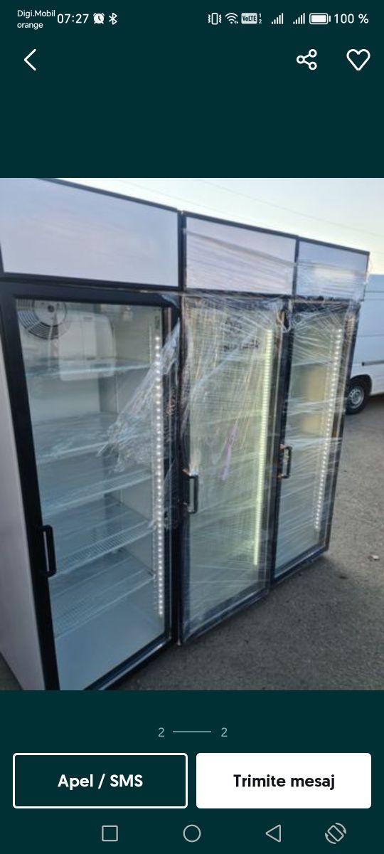 Vitrine frigorifice verticale /dozatoare /duble
