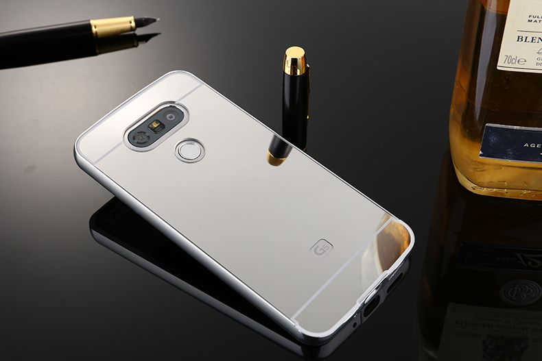 Husa / Bumper aluminiu + spate Oglinda pt. Lg G5, Lg Q6, Meizu Pro 6