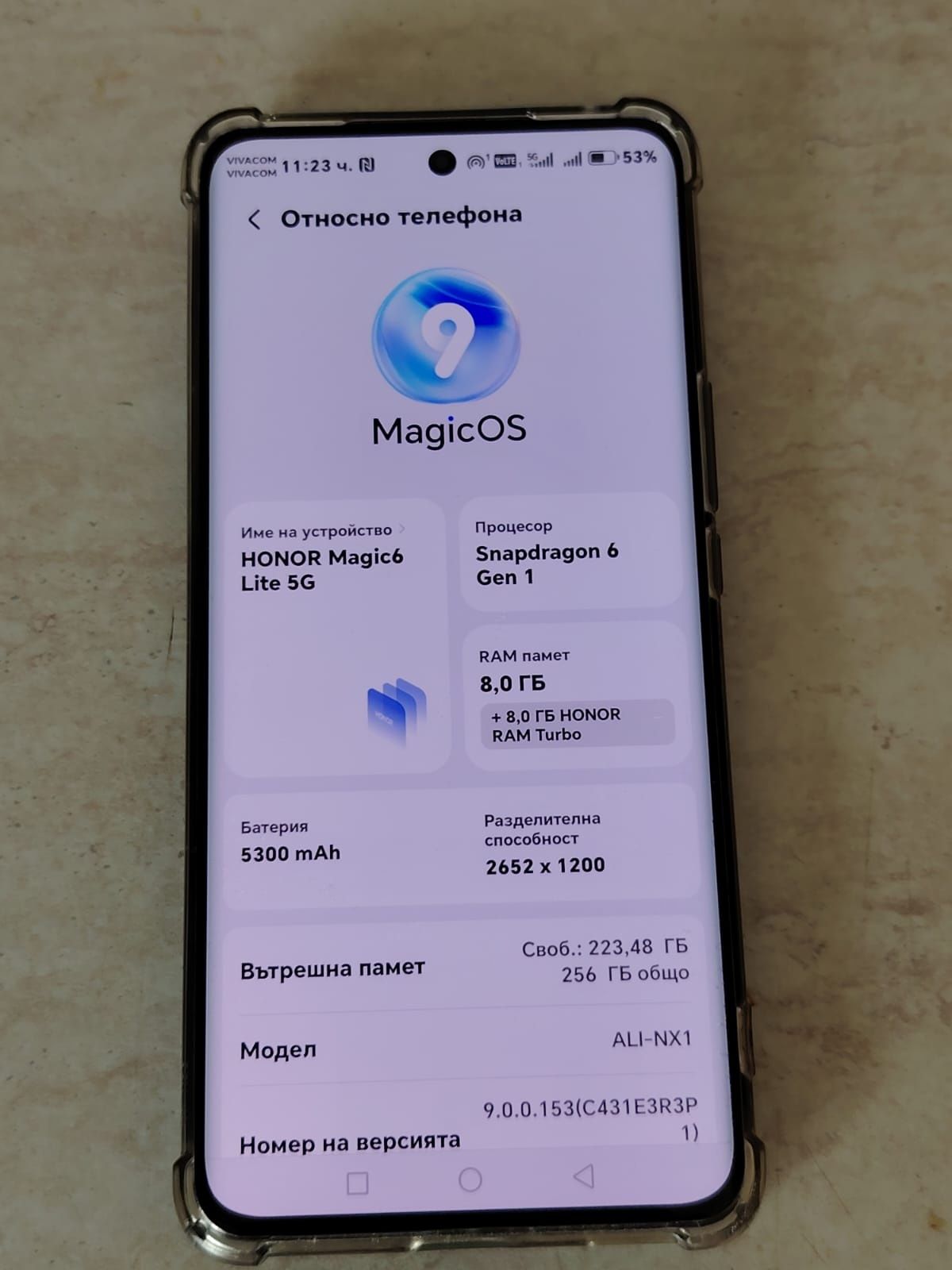 Honor Magic 6 lite 5G.