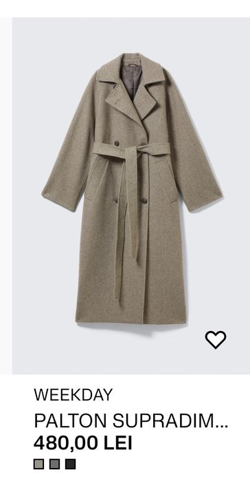 Palton lung iarna H&M!