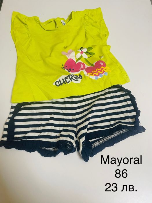 Къси панталонки, блузи, рокли на Mayoral Guess 86 размер