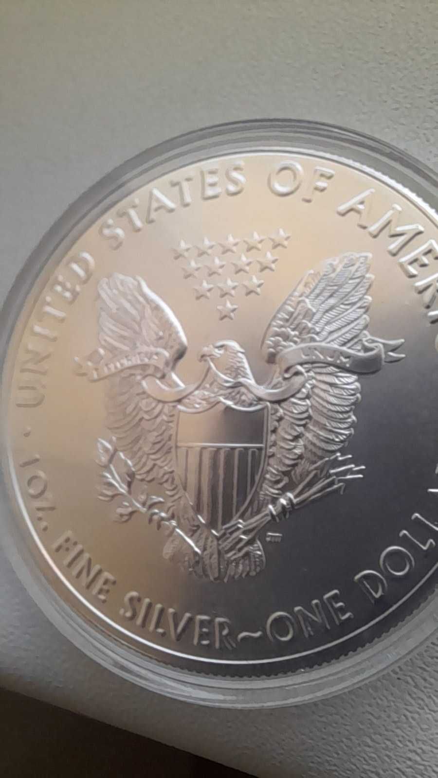 Moneda 1oz $1 American Silver Eagle King  2020