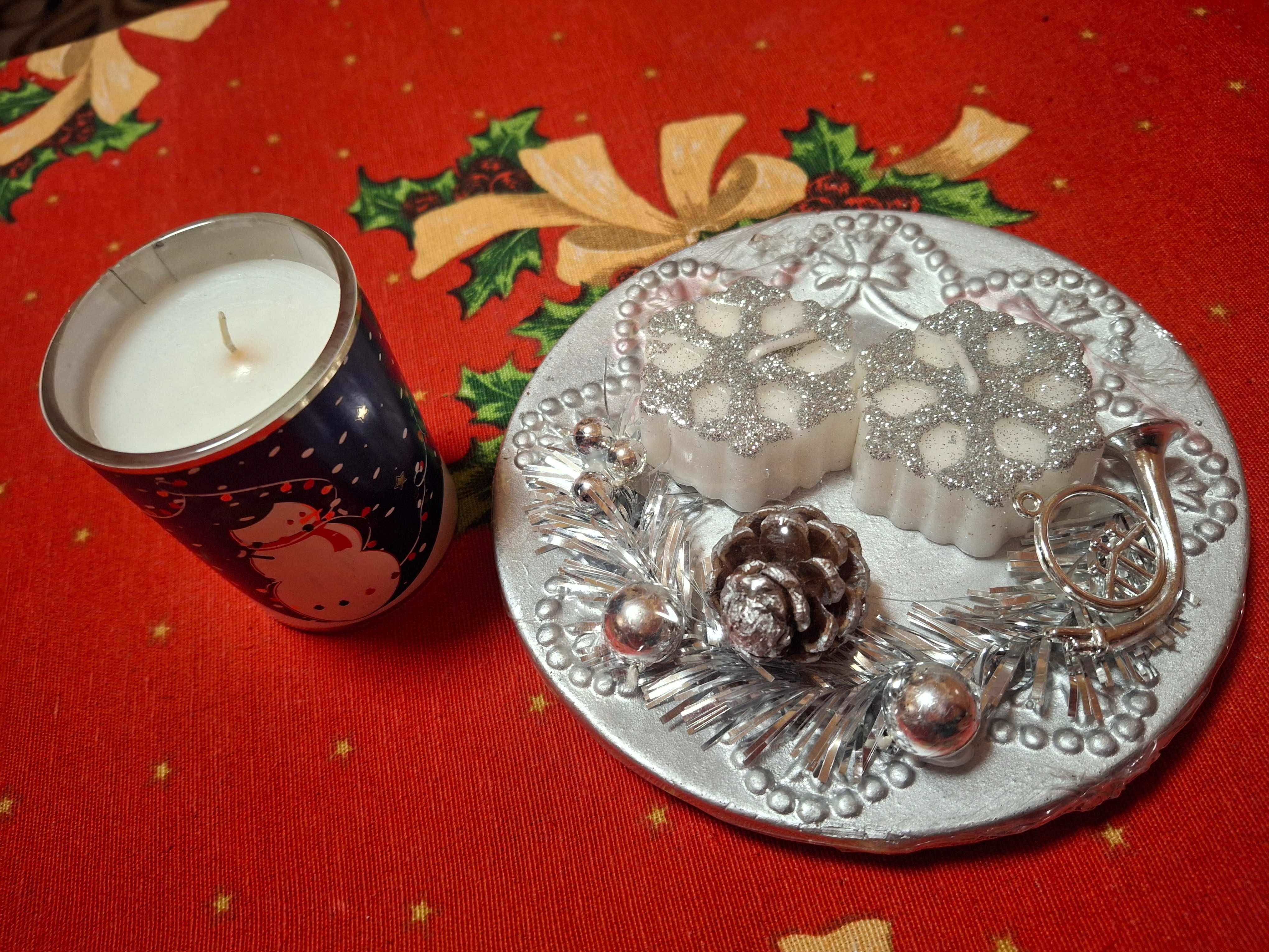 Set cadou Craciun (cana + lumanare)
