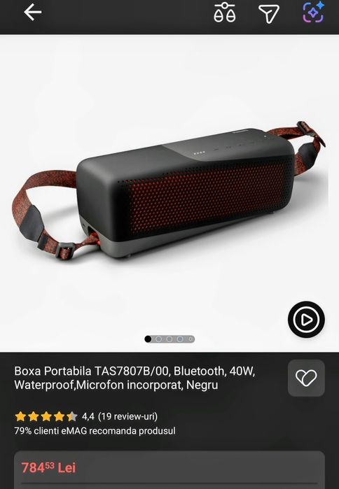 Boxa Portabila TAS7807B/00, Bluetooth, 40W,