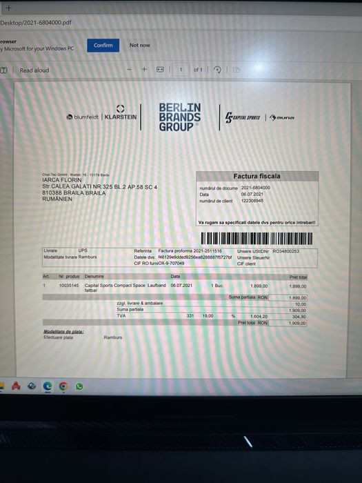 Vând banda de alergat mobila.