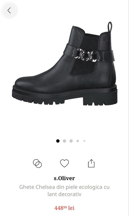 Ghete S. Oliver piele ecologic si lant marime 39