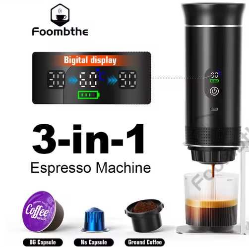 Портативна кафе машина,съвместима Nespresso,Dolce Gusto и насипно кафе