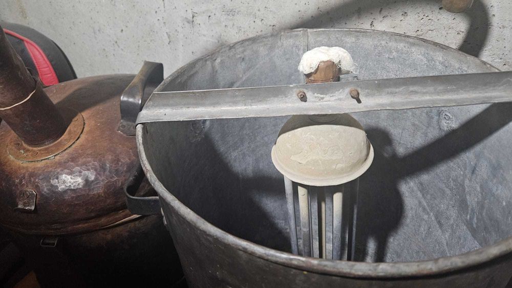 Cazan din cupru cu răcitor