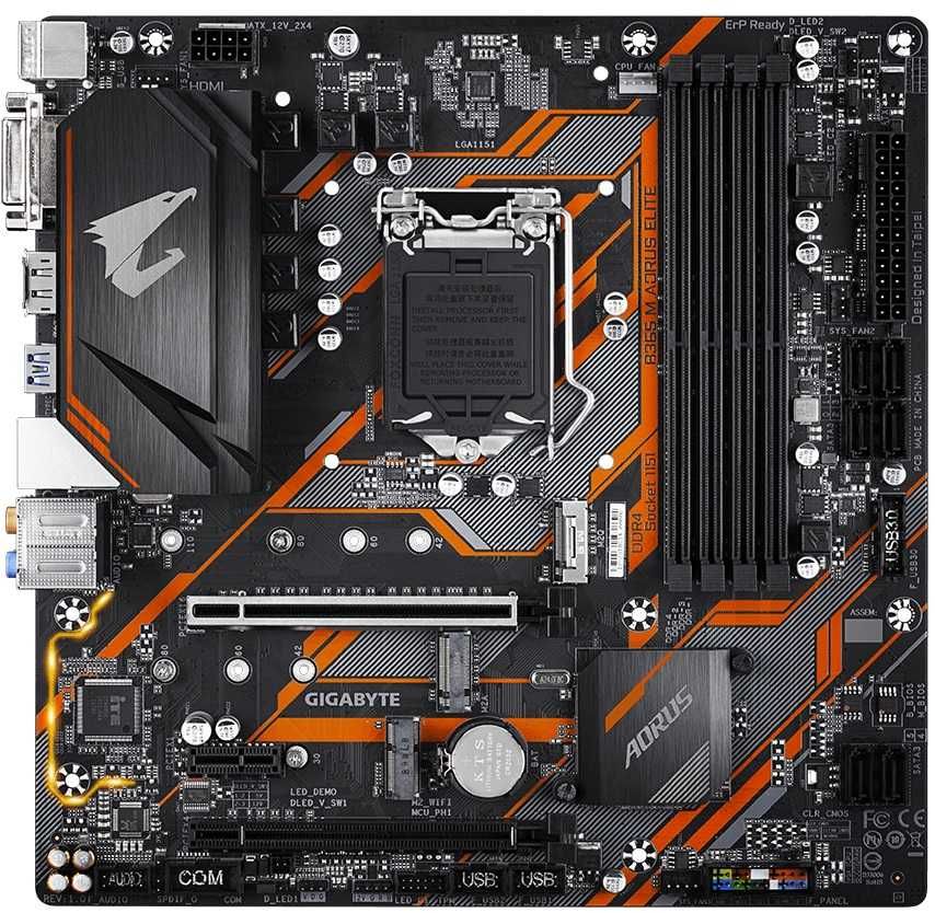 Дъно Дънна платка GIGABYTE B365 M AORUS ELITE 1151 DDR4 RGB Overclock