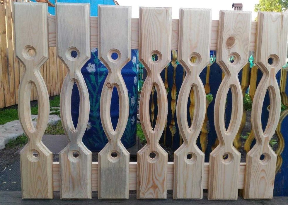 Балюстри дървени плоски.