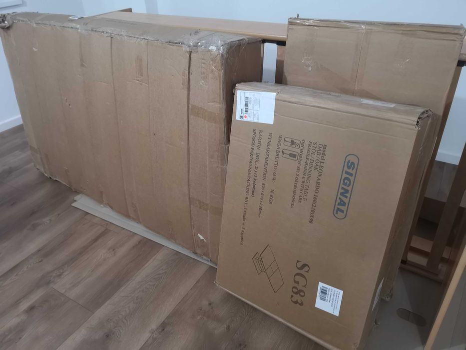 Masa extensibila din MDF si Sticla - Produs NOU Somproduct