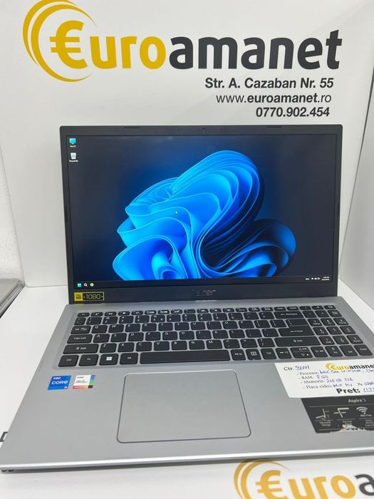 Laptop Acer Aspire 3, 15.6" Full HD, Intel(R) Core(TM) i5 1135G7 -I-