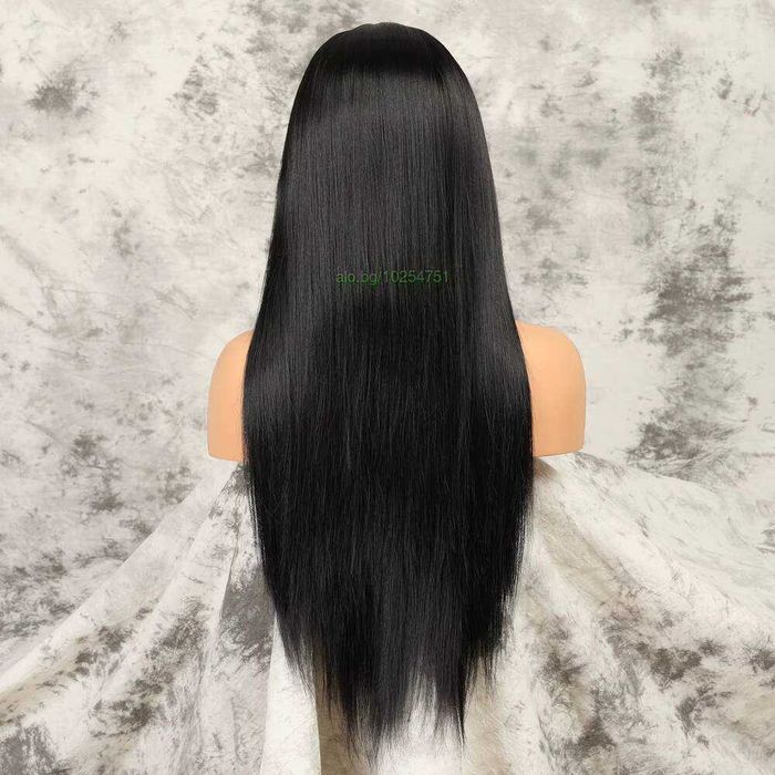 Елегантна синтетична черна перука с дантела отпред LACE FRONT 13*4*1