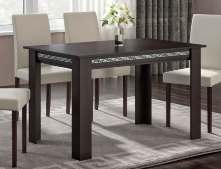 Трапезна маса с кант цвят венге