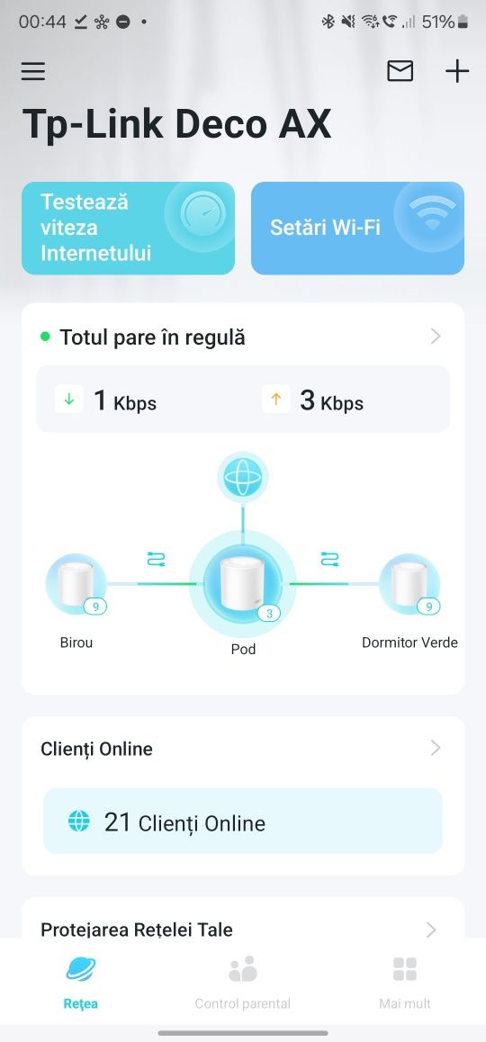 Sistem Wireless Mesh Tp-Link Deco X60 - 3 Module, Wi-Fi 6 AX