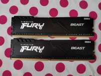 Kit Memorie Ram Fury Beast 32GB (2x16GB) DDR4 3200MHz.