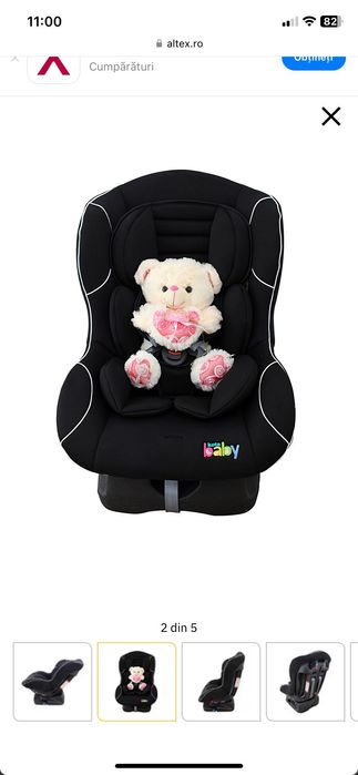 Scaun auto Kota Baby, Extra Safe, Cu pozitie somn, 0-18 kg