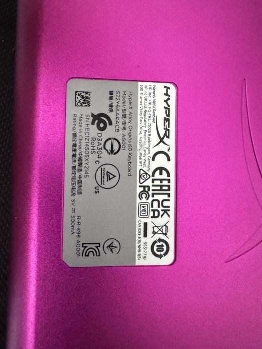 Игровая клавиатура HyperX Alloy Origins 60