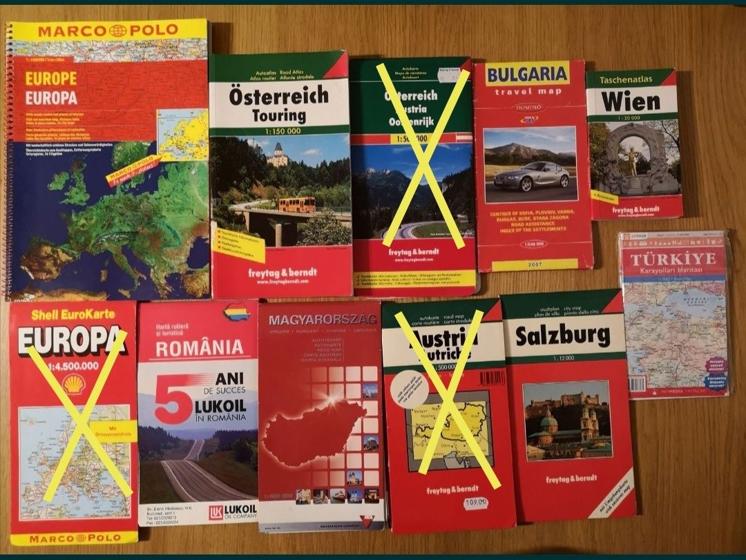 Hărți Europa, Austria, Ungaria, Bulgaria, România, Turcia, Viena