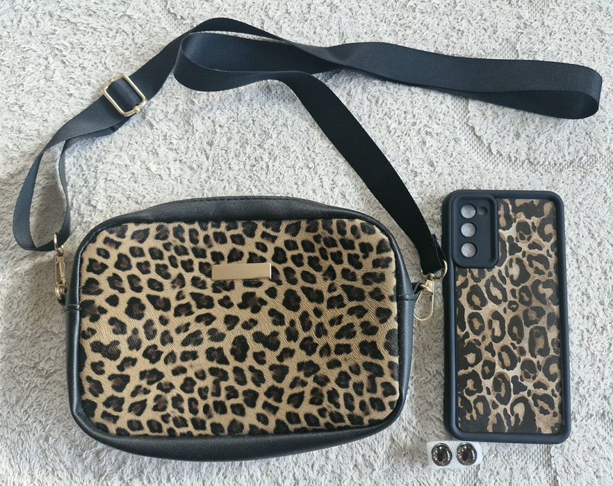 Лот от дамска чанта за през рамо, калъф за Samsung S20 FE и обици