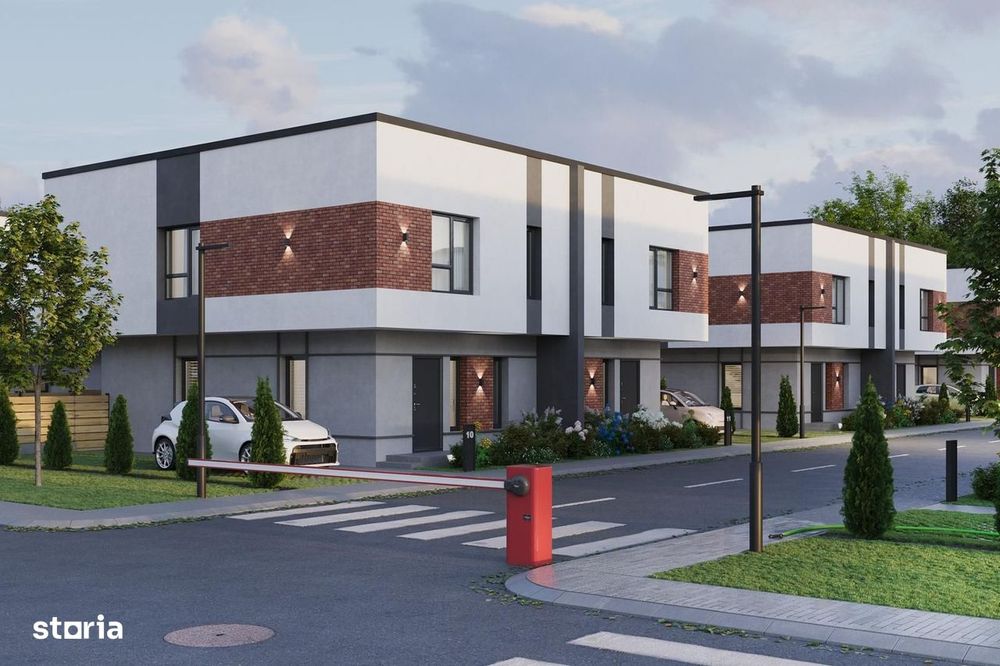 Vila FINALIZATA 4 camere 2 locuri parcare 12 min metrou pe jos curte 4