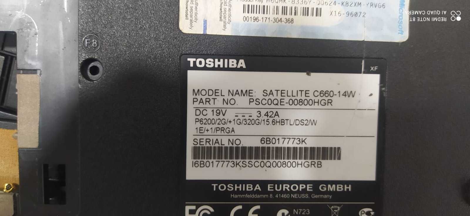 Dezmembrez laptop Toshiba Satellite c660-14w