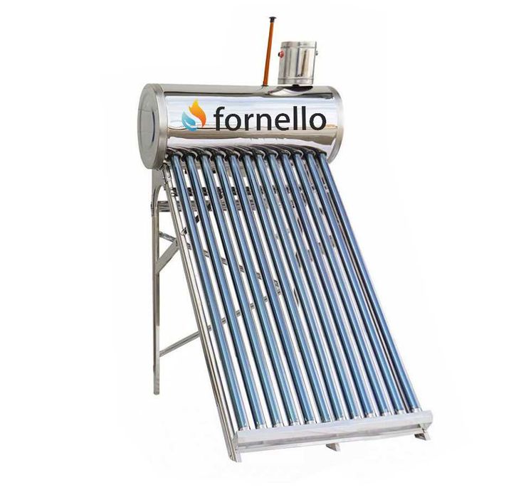 Set panou solar nepresurizat Fornello, rezervor inox 100 litri, 12 tub