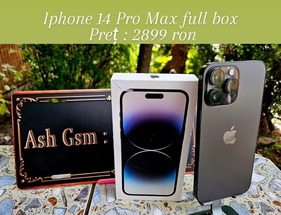 Iphone 14 Pro Max full box, impecabil