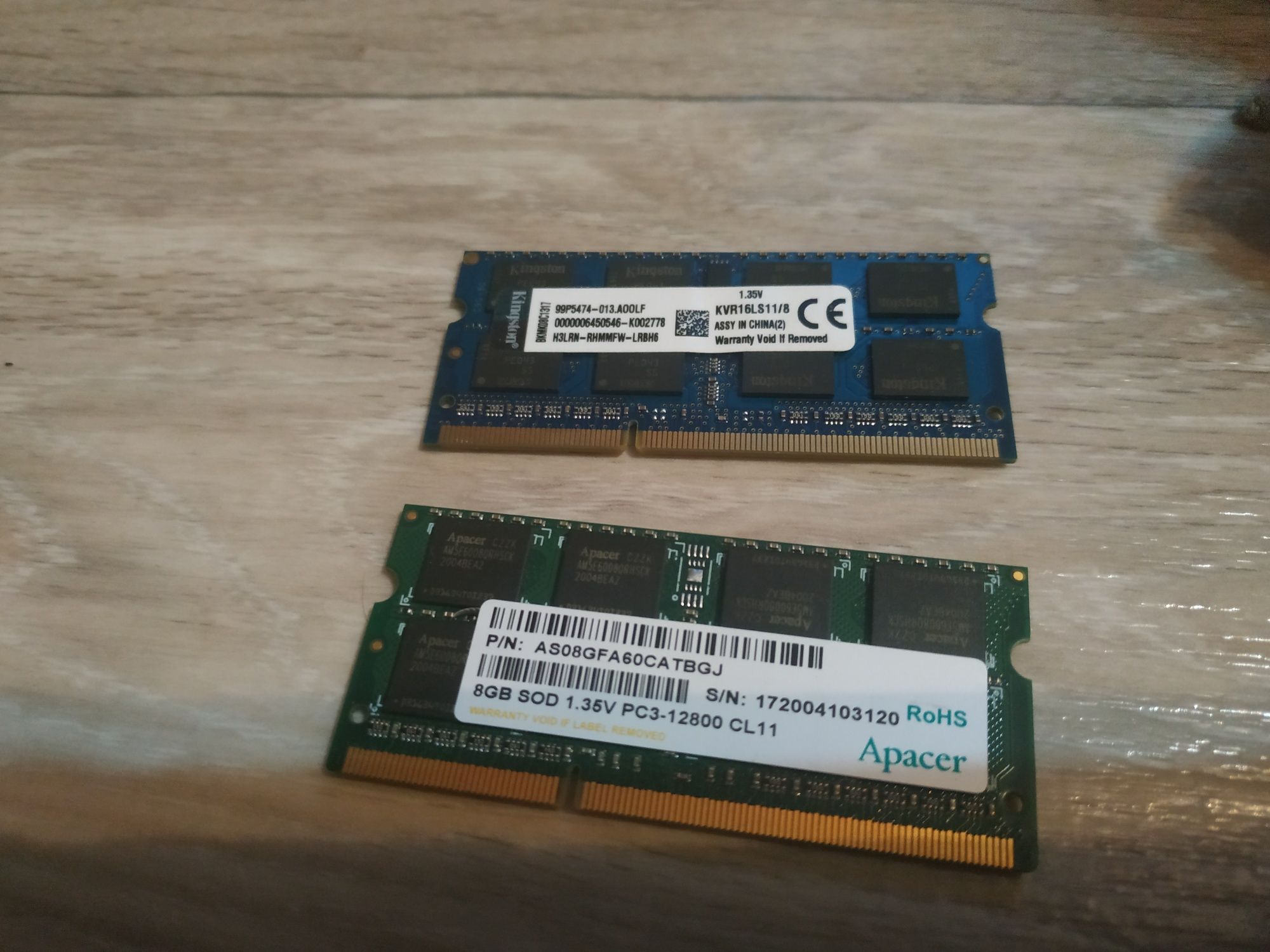 ОЗУ для ноутбука (более 10шт) 2Gb, 4Gb, 8Gb ddr3 PC3L (1333; 1600MHz)