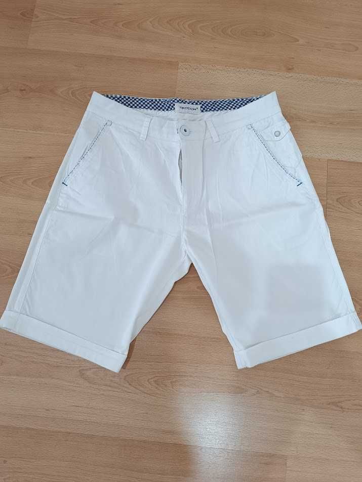 Бели къси панталони TEODOR, размер L