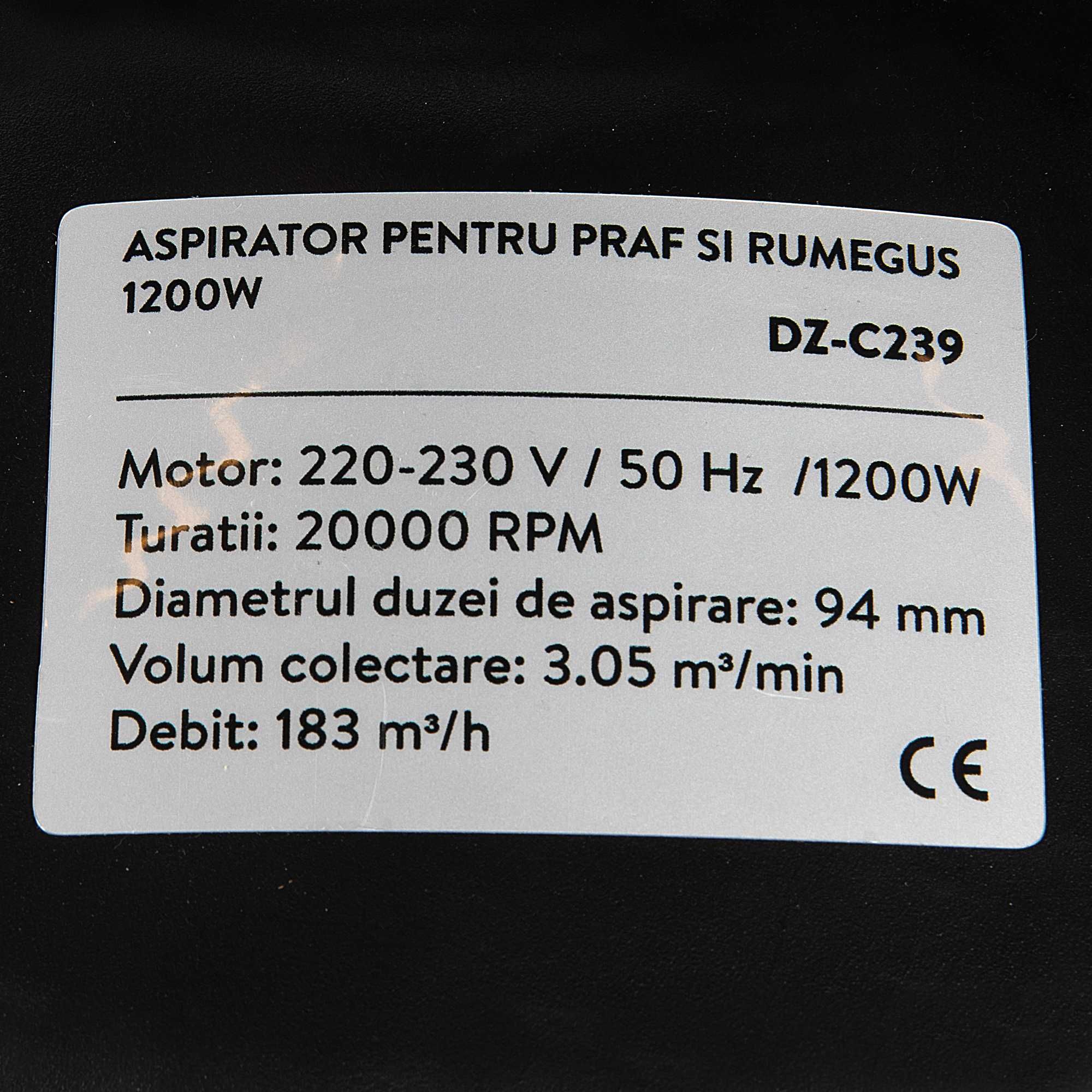 Aspiratorul pentru praf si rumegus 1100W, Detoolz Garantie