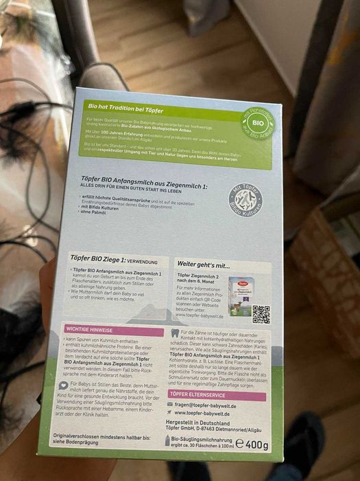 Toepfer Anfangsmilch Ziegenmilch