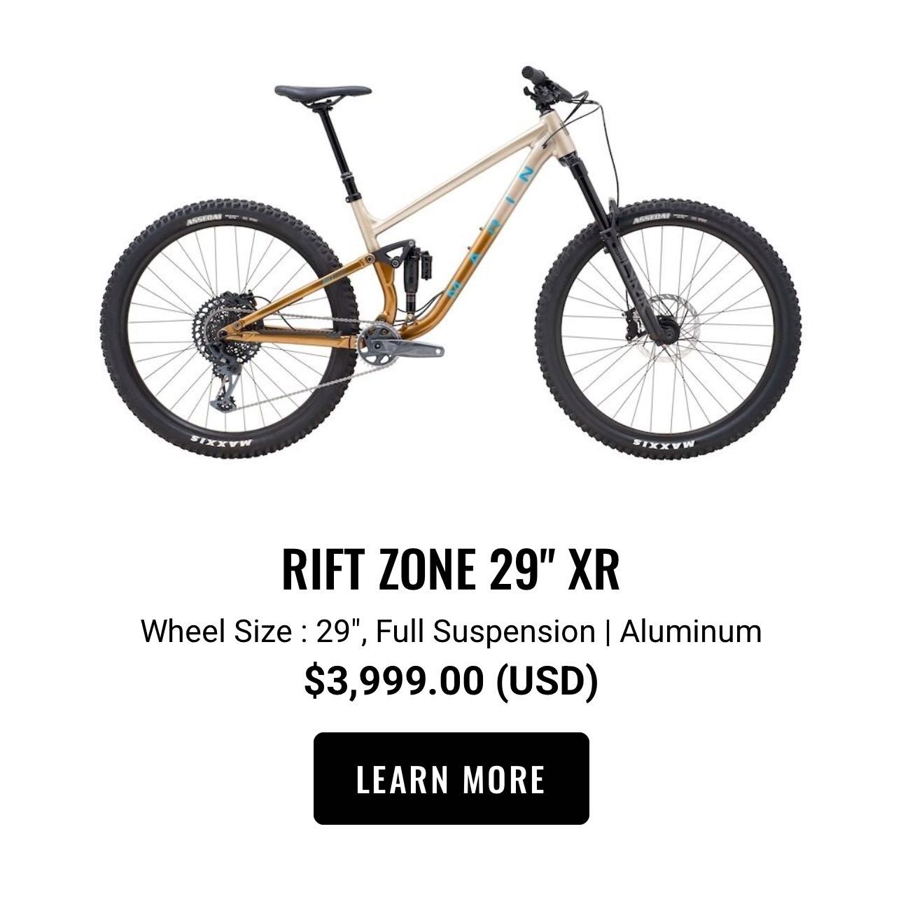 Marin Rift Zone XR Mountain Bike 2024 - Trail Full Suspension MTB - XL